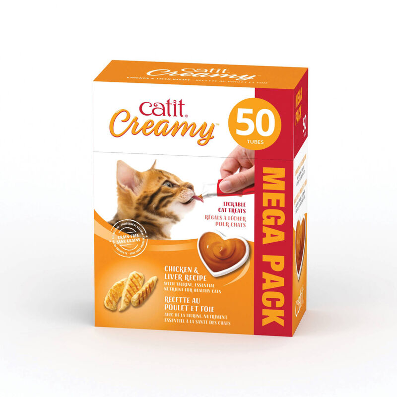Catit, Creamy Treats  - Chicken & Liver Flavour - 50 pk - Cat Treat image number null