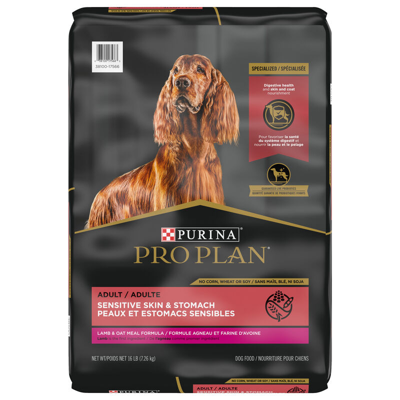 Purina Pro Plan Specialized Sensitive Skin & Stomach Adult, Lamb & Oat Meal Dry Dog Food 7.26kg image number null