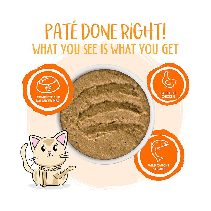 Weruva, Pouch Feline - Love Connection - Chicken & Salmon- 80 g - Pate - Wet Cat Food image number null