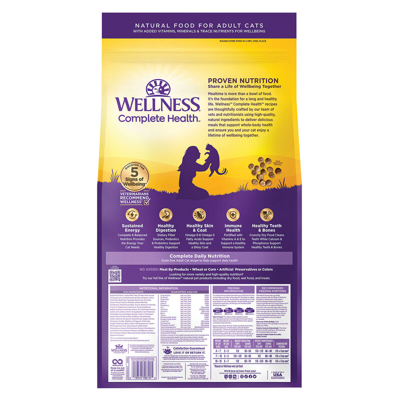 Wellness, Feline Adult - GF Complete Health - Healthy Weight - Chicken - Dry Cat Food image number null