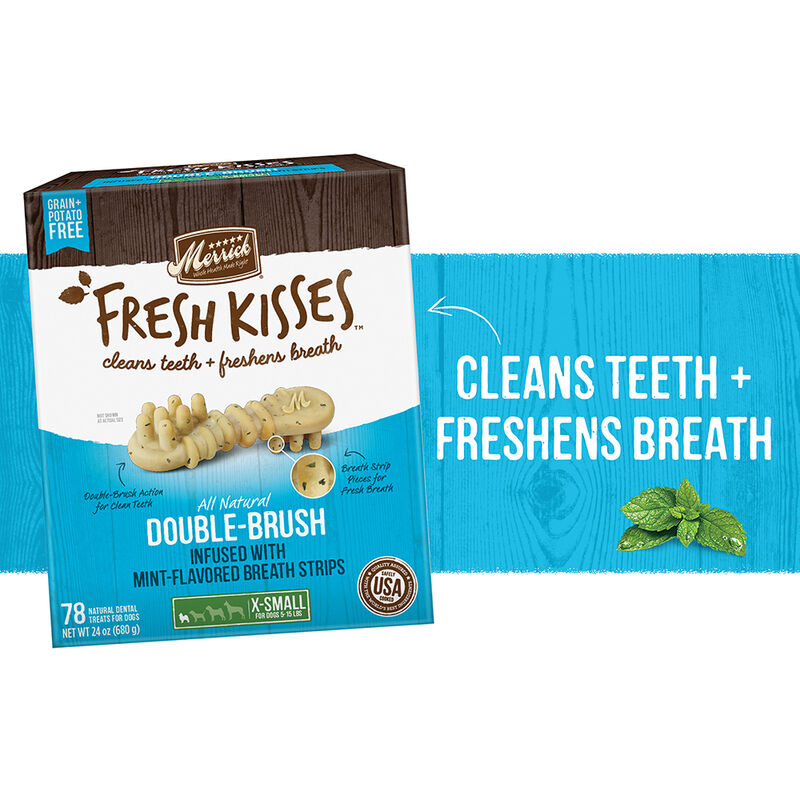 Merrick, Fresh Kisses Brush - Mint - Dog Treat image number null