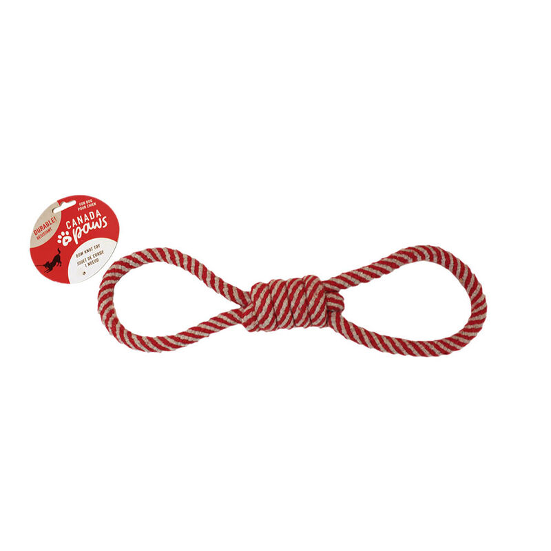Canada Paws, Bow Knot - 12" - Tug Dog Toy image number null