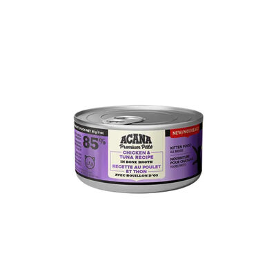 Acana, Can, Kitten, Chicken & Tuna Recipe in Bone Broth, 155g