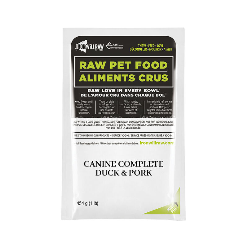 Iron Will Raw, Canine Complete, Duck & Pork Dinner - 2.72 kg image number null