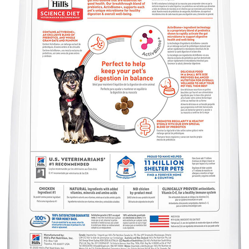 Science Diet, Adult Small Bites - Perfect Digestion - Chicken - 1.58 kg - Dry Dog Food image number null