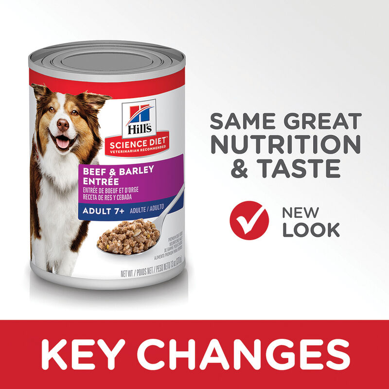 Science Diet, Adult 7+ Beef & Barley Canned Dog Food, 370 g - Wet Dog Food image number null
