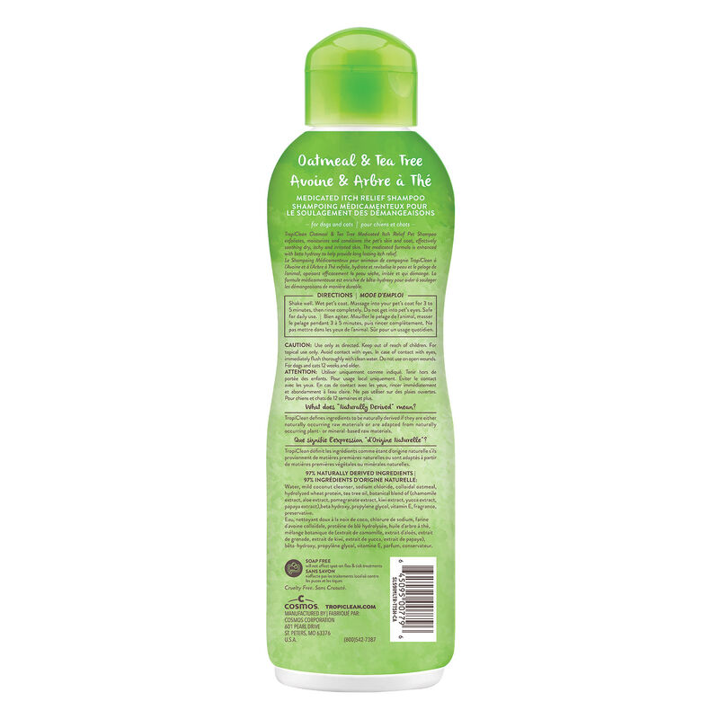Tropiclean, Oatmeal & Tea Tree Shampoo image number null