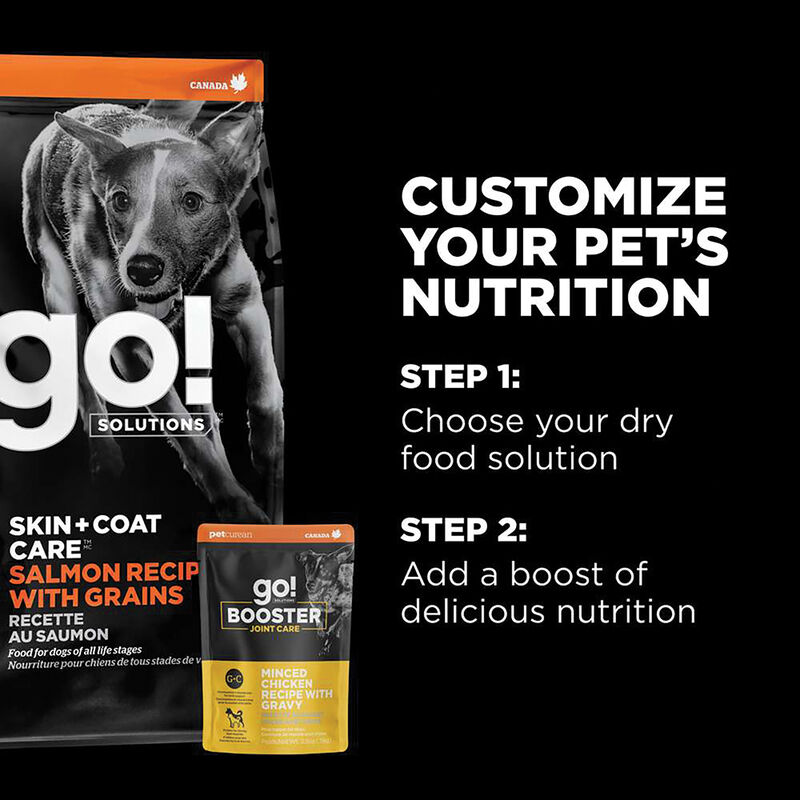 GO! SOLUTIONS,  BOOSTER Joint Care Minced Chicken with gravy - 78 g - Wet Dog Food image number null