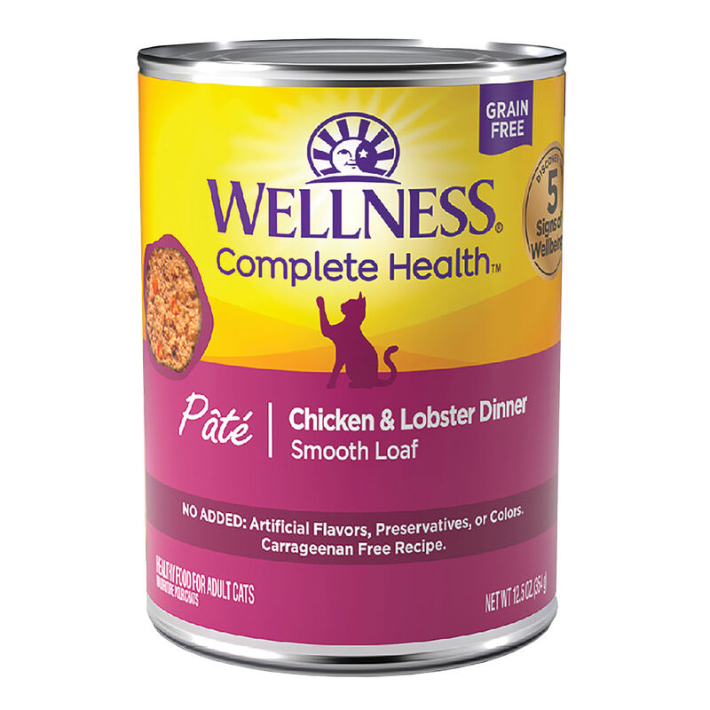 Wellness, Canned Cat Food, Complete Health, Chicken & Lobster - Wet Cat Food image number null