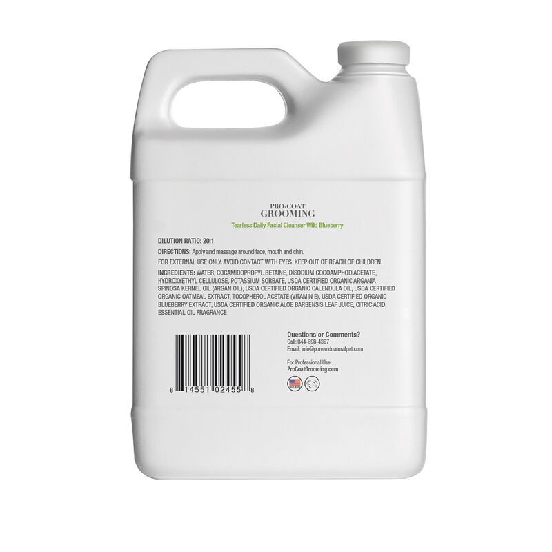 Pro Coat Grooming, Tearless Daily Facial Scrub - Wild Blueberry - 1 Gallon image number null