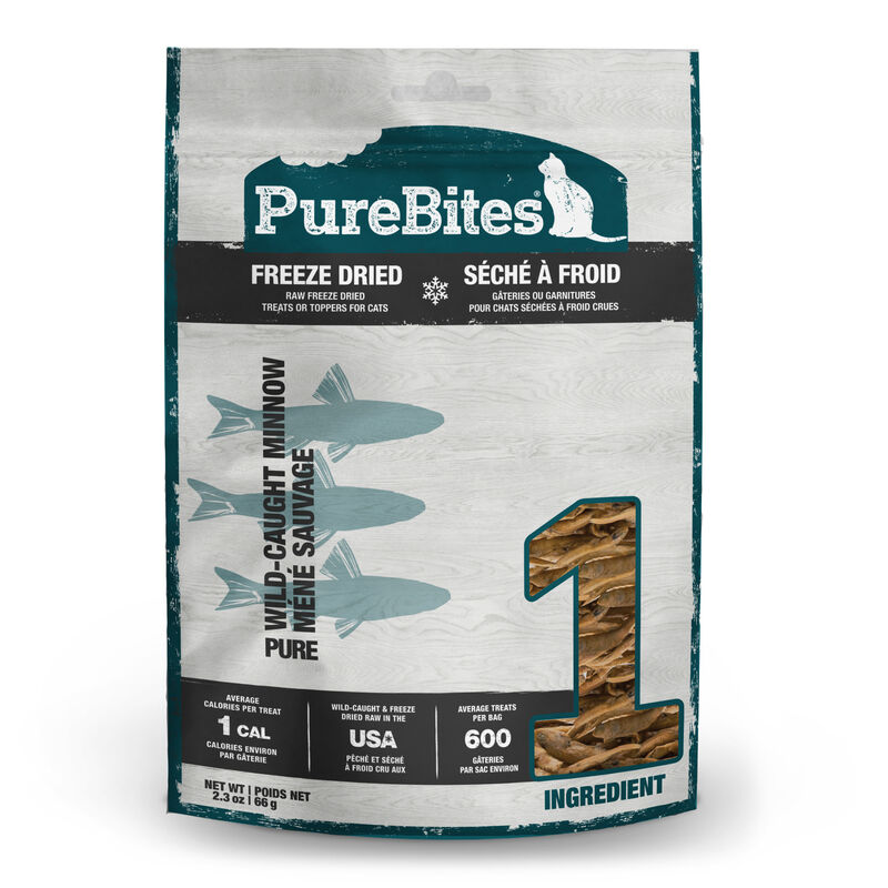 PureBites, Super Value Size Cat Treats - Minnow - 66 g - Freeze Dried Cat Treat image number null