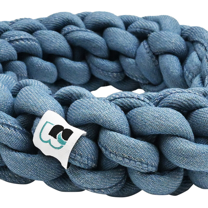 Bozzy, Round Rope Dog Toy - Denim Blue image number null