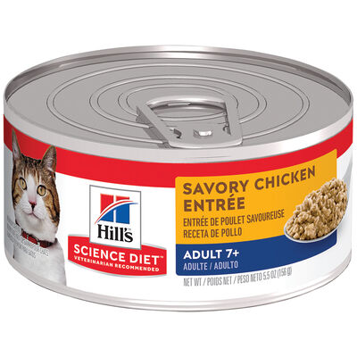 Science Diet, Adult 7+ Savory Chicken Canned Cat Food, 156 g - Wet Cat Food