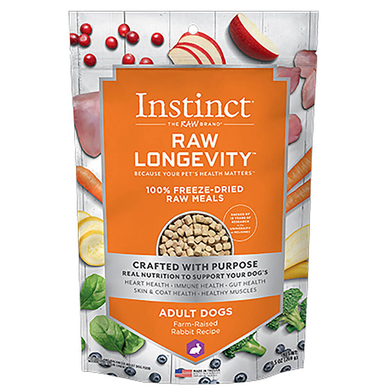 Instinct, Adult, Longevity - FD Meal - Rabbit - 269 g - Freeze Dried Dog Food image number null