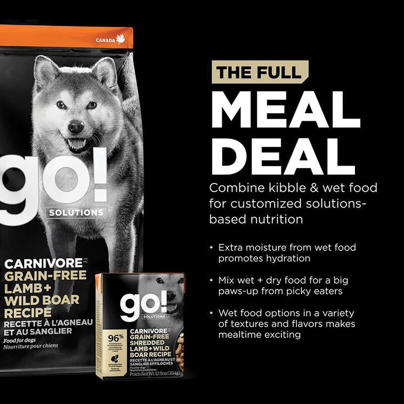 GO! SOLUTIONS CARNIVORE Grain Free Lamb + Wild Boar Recipe for dogs image number null