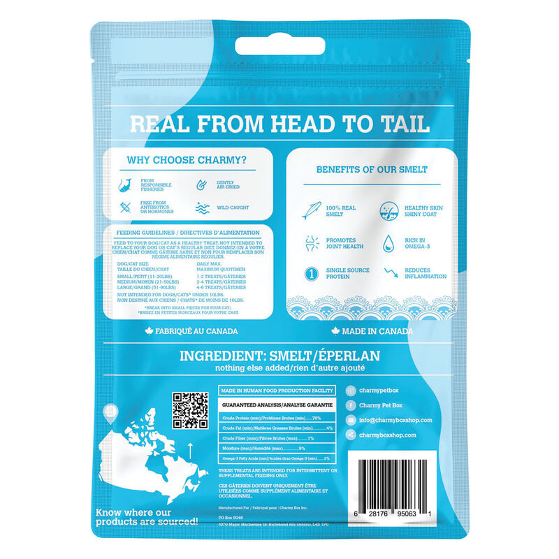 Charmy, Air Dried Lake Smelt for Dogs image number null