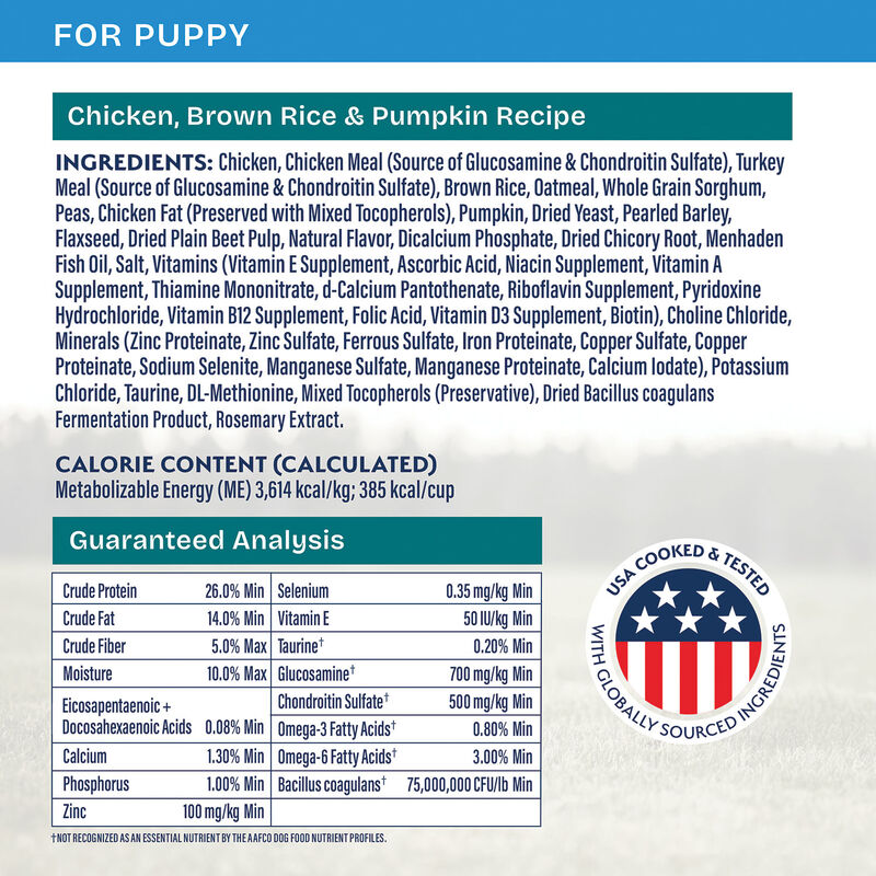 Natural Balance, Health Protection Puppy - Real Chicken, Brown Rice & Pumpkin Recipe - Dry Puppy Foo image number null