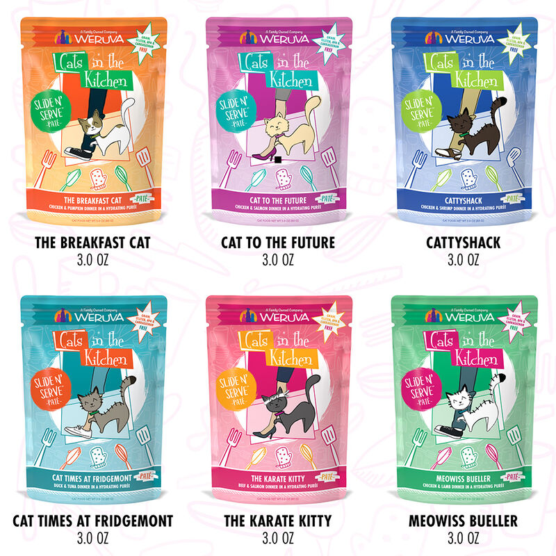 Weruva, Pouch Feline - The Brat Pack - 85 g - 12 pk - Pate - Wet Cat Food image number null