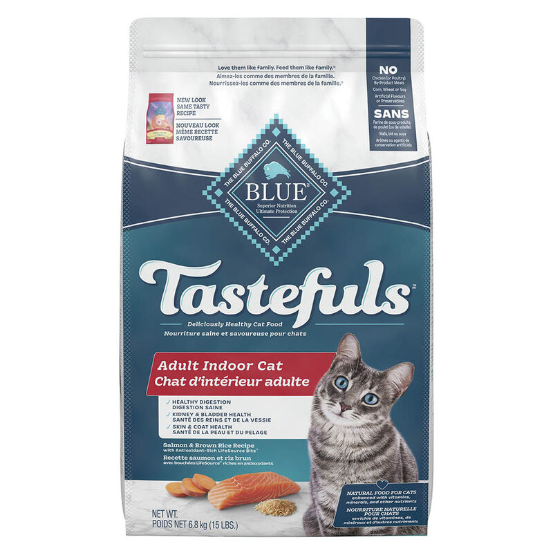 Blue Buffalo Tastefuls Indoor Health Natural Adult Dry Cat Food, Salmon & Brown Rice image number null