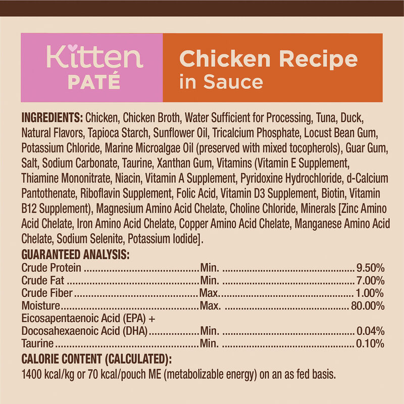 Wellness, Pouch, Kitten - Core Grain Free Tiny Tasters Chicken Recipe Pate - 50g - Wet Cat Food image number null
