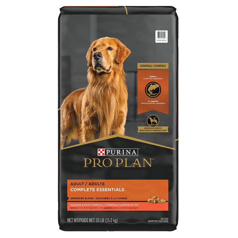 Purina Pro Plan Complete Essentials Shredded Blend Adult, Salmon & Rice Dry Dog Food 15kg image number null