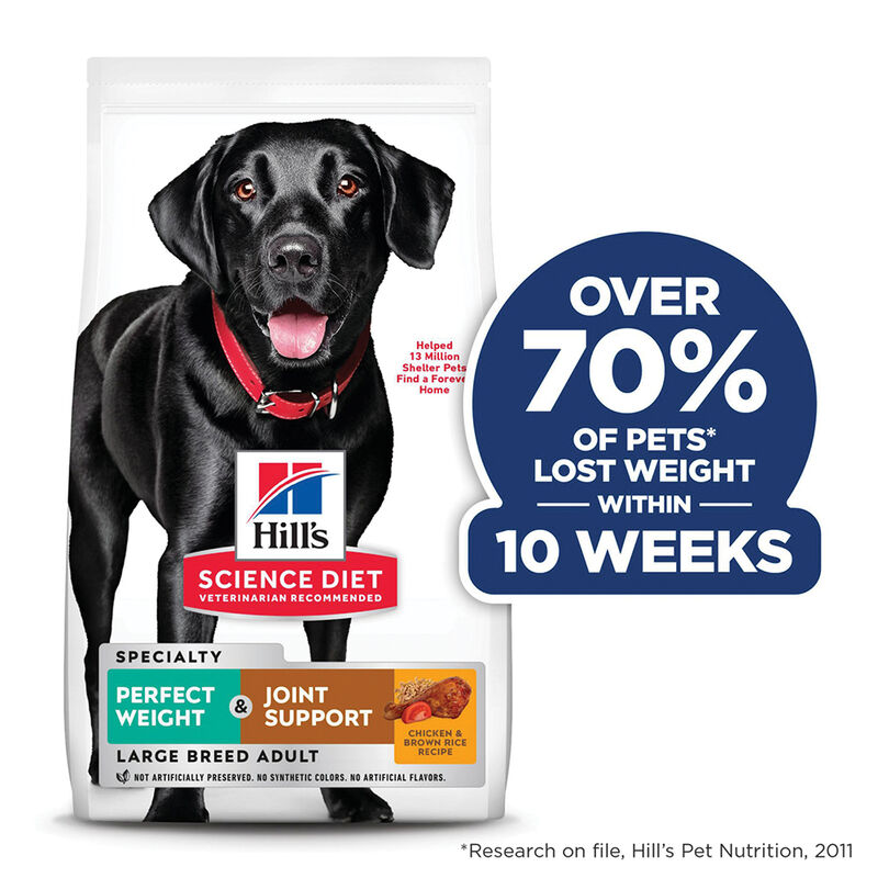 Science Diet, Adult - Perfect Weight+Joint Large Breed - 11.34 kg - Dry Dog Food image number null