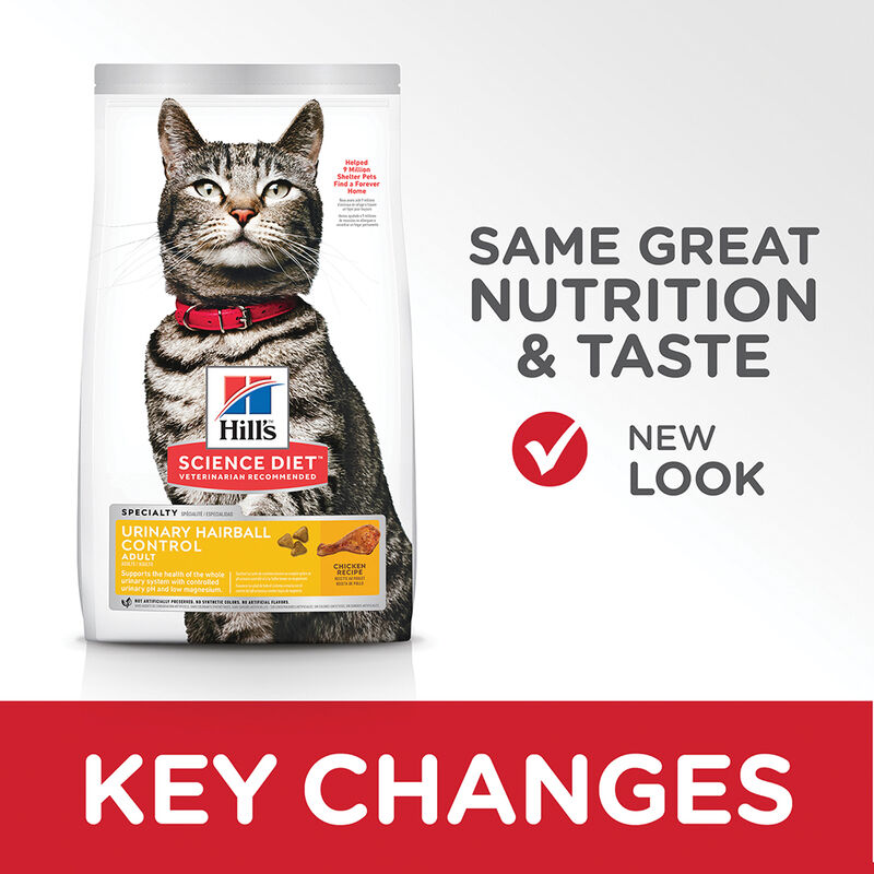 Science Diet, Adult Urinary & Hairball Control Chicken Recipe Dry Cat Food - Dry Cat Food image number null