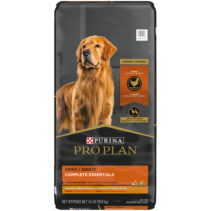 Purina Pro Plan Complete Essentials Adult, Shredded Blend, Chicken & Rice Dry Dog Food 2.72kg image number null