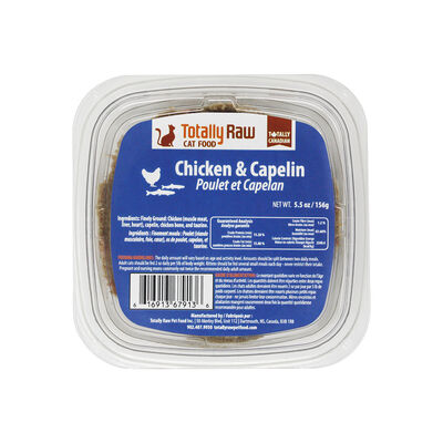 Totally Raw, Tub, Feline - Chicken & Capelin - 156 g