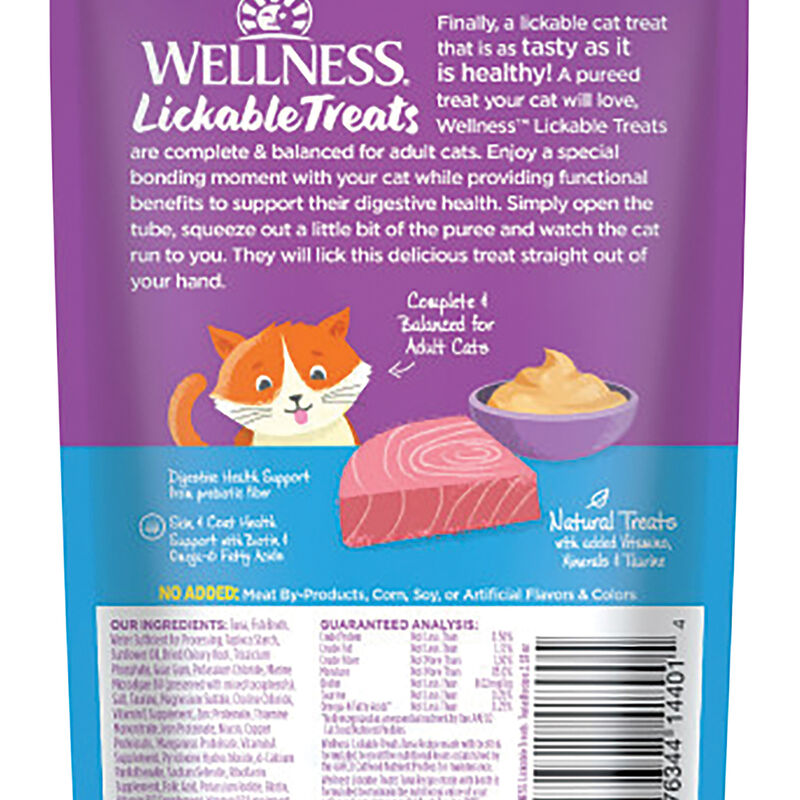 Wellness, Lickable Puree GF Treats - Tuna - 72 g - Cat Treats image number null