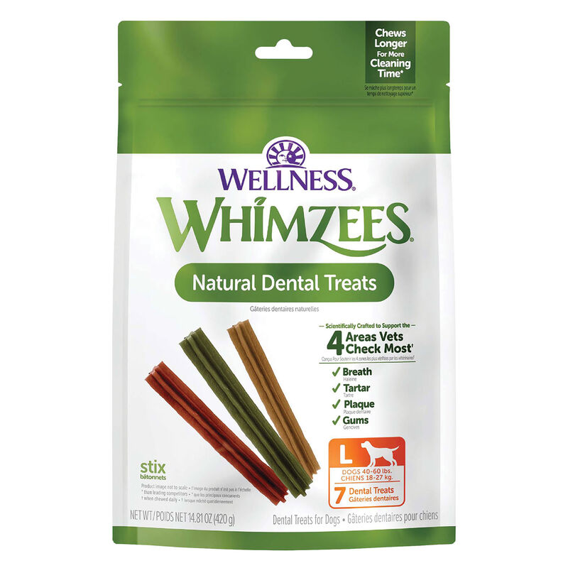Whimzees, Dental Treat, Stix Value Pouch - Large - 7 Pc image number null