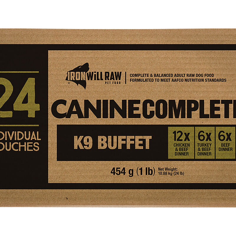 Iron Will Raw, Canine Complete, K9 Buffet - 454 g  x 24 image number null