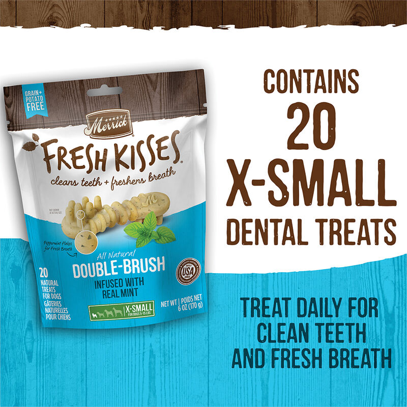 Merrick, Fresh Kisses Brush - Mint - Dog Treat image number null