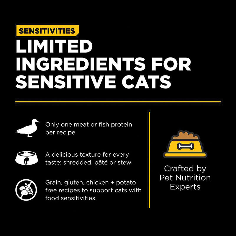 GO! SOLUTIONS, SENSITIVITIES Limited Ingredient Grain Free Duck PÃ¢tÃ© for cats - Wet Cat Food image number null