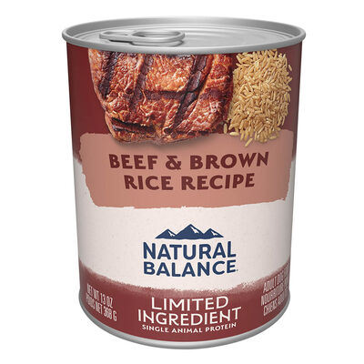 Natural Balance, Can, Adult - LID - Beef & Brown Rice - 368 g - Wet Dog Food