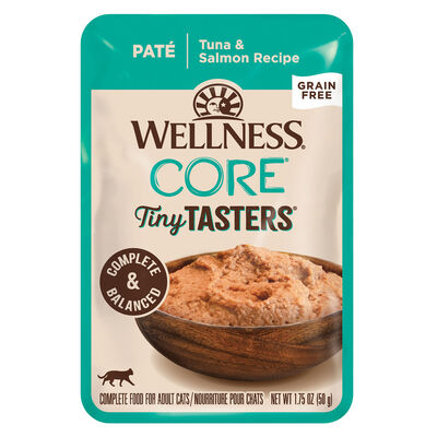 Wellness, Pouch, Feline Adult - Core Tiny Tasters - Tuna & Salmon - 50 g - 12 pk - Wet Cat Food