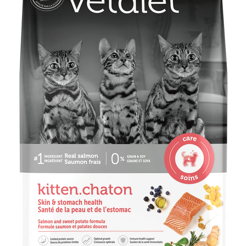 Vetdiet, Kitten -Skin & Stomach Health - Salmon & Sweet Potato - Dry Cat Food image number null