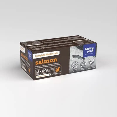 Healthy Paws, Feline Complete - Salmon - 1.2 kg (12 x 100 g)