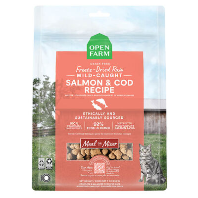 Open Farm, Freeze Dried Raw Morsels - Salmon & Cod - Freeze Dried Cat Food