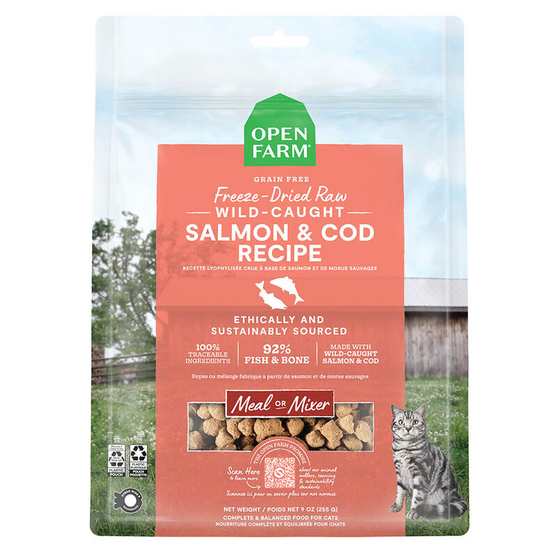 Open Farm, Freeze Dried Raw Morsels - Salmon & Cod - Freeze Dried Cat Food image number null