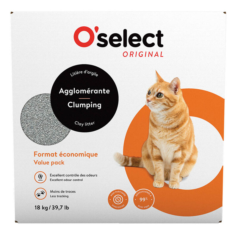 O'select, Clumping Clay Litter - 18 kg image number null