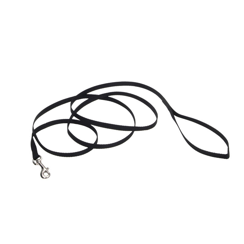 Single-Ply Dog Leash, Black, X-Small - 3/8" x 6' image number null