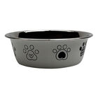 Brigade Printed Dog Bowl - Light Gray image number null