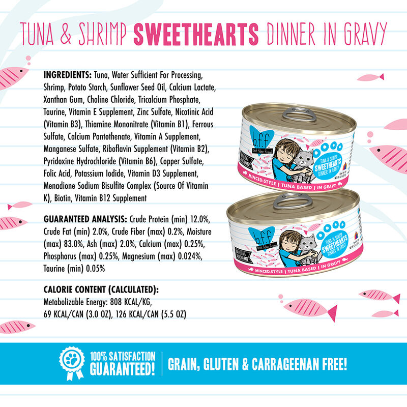 Weruva, Can Feline  - Tuna & Shrimp Sweethearts-156 g - Minced - Wet Cat Food image number null