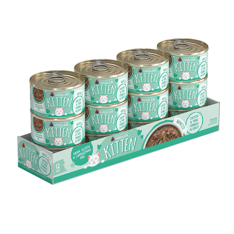 Weruva, Can, Kitten, Chicken & Tuna in Gravy - 85 g - Minced  - Wet Cat Food image number null