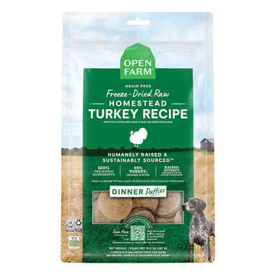 Open Farm, Freeze Dried Patties - Homestead Turkey - Freeze Dried Dog Food