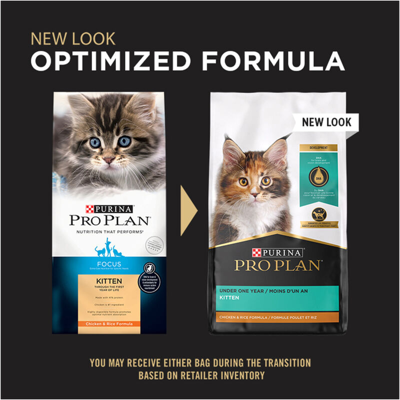 Purina Pro Plan Development Under One Year Kitten, Chicken & Rice Formula Dry Cat Food image number null