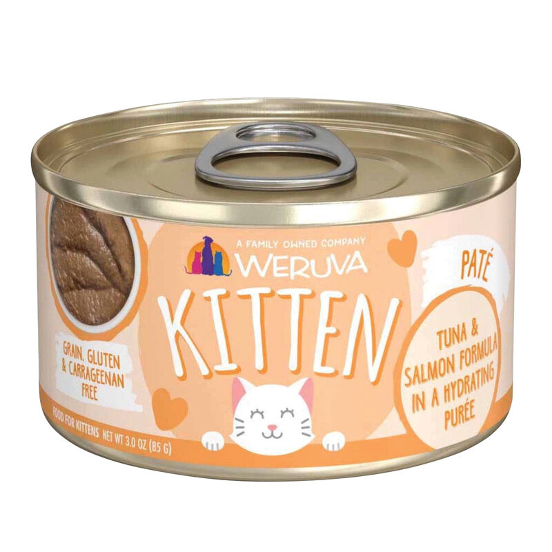 Weruva, Can, Kitten, Tuna & Salmon in Hydrating Puree - 85 g - Pate  - Wet Cat Food image number null