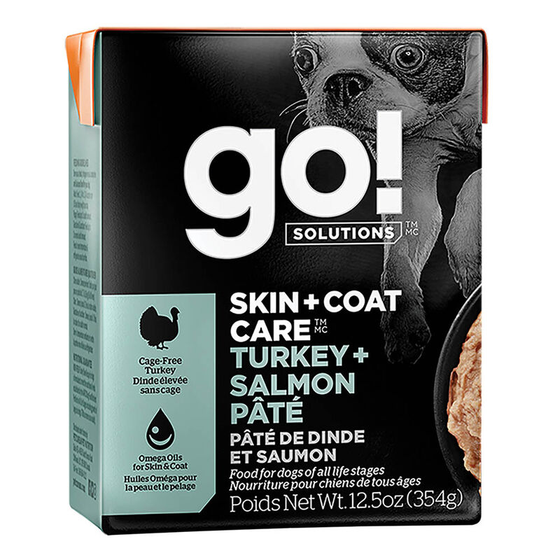 GO! SOLUTIONS, SKIN + COAT CARE Turkey + Salmon PÃ¢tÃ© for dogs image number null