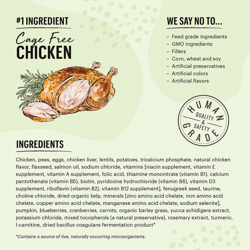 The Honest Kitchen, Grain Free Whole Food Clusters, Chicken Recipe - Dry Cat Food image number null